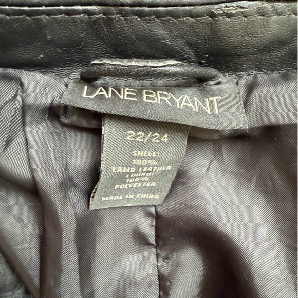 Lane‎ Bryant leather double breasted jacket black - Picture 4 of 8